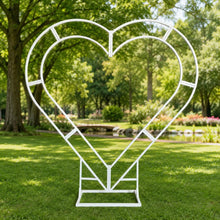 Load image into Gallery viewer, Heart-Shaped Flower Stand Frame: 6.5ft Wedding Arch
