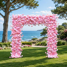 Load image into Gallery viewer, Pink Rose Foam Base Flower Arch 8x8 ft, Artificial Ceremony Flower Row, Floral Table Runner /US Seller | Optional 50% Return Refund Program
