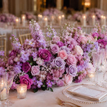 Load image into Gallery viewer, Wedding Arch Backdrop [Lilac Reverie Purple Rose Arch Frame] for Ceremony, Photo Booth &amp; Floral Table Runner, 8x8 ft
