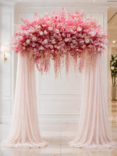 Load image into Gallery viewer, Made to Order Wedding Arch Flowers, Chiffon Draping, Ceremony Backdrop, Arch Stand | Cascading Veil Collection
