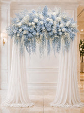 Load image into Gallery viewer, Made to Order Wedding Arch Flowers, Chiffon Draping, Ceremony Backdrop, Arch Stand | Cascading Veil Collection
