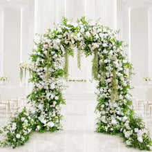 Load image into Gallery viewer, Wedding Arch Backdrop [Evergreen Pearl White Floral Arch Set] for Ceremony, Photo Booth
