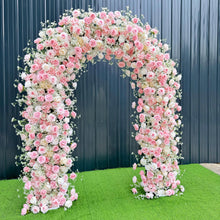 Load image into Gallery viewer, Blush Romance Arch Flower Arrangement Artificial Ceremony Flowers | Reception Party Decor | Optional 50% Return Refund Program
