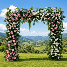 Load image into Gallery viewer, 8x8 ft Wedding Arch Backdrop [Willow Blush Rose Greenery Arch Frame] for Ceremony, Photo Booth &amp; Floral
