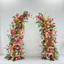 Load image into Gallery viewer, Flower Wall Backdrop [Garden Rhapsody Floral Pillar Pair] for Ceremony &amp; Photo Booth
