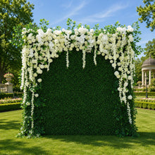 Load image into Gallery viewer, 8x8 ft Garden of Eden Roll Up Flower Wall Backdrop, Wedding Photo Booth | 50% Return Refund Option
