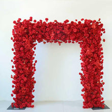 Load image into Gallery viewer, Red Rose Flower Fabric Arch 8x8 ft, Artificial Ceremony Flowers, Wedding Reception Decor, US Seller | 50% Return Refund Option
