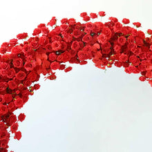 Load image into Gallery viewer, 8x8 ft Wedding Arch Backdrop [Passion Red Crescent Rose Arch Frame] for Ceremony, Photo Booth &amp; Floral Table Runner
