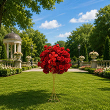 Load image into Gallery viewer, Red Rose Floral Centerpiece with Iron Stand
