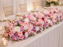Load image into Gallery viewer, 8x8 ft Wedding Arch Backdrop [Rosewater Crescent Rose Arch Frame] for Ceremony, Photo Booth &amp; Floral Table Runner
