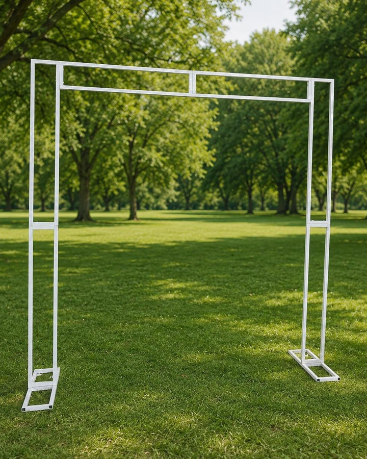 8x8 ft Rectangle Flower Arch Stand: Wedding Photo Booth Frame