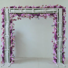 Load image into Gallery viewer, Wedding Arch Backdrop [Blush Cloudscape White Rose Floral Arch Frame] for Ceremony, Photo Booth &amp; Floral Table Runner 1002
