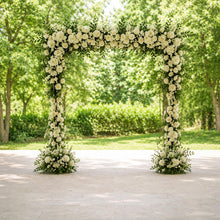 Load image into Gallery viewer, Made-to-Order Wedding Backdrop with Drapery, Floral Arch, Aisle Flowers, Altar Decor [Soft Neutral Garden Veil Collection]
