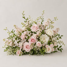 Load image into Gallery viewer, Made-to-Order Wedding Backdrop with Drapery, Floral Arch, Aisle Flowers and Altar Decor [Romantic Pink Garden Veil Collection]
