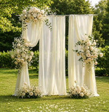 Load image into Gallery viewer, Made to Order Wedding Backdrop Flowers, Chiffon Draping, Aisle Floral Arrangements | Luminous Veil Collection
