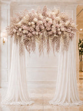 Load image into Gallery viewer, Made to Order Wedding Arch Flowers, Chiffon Draping, Ceremony Backdrop, Arch Stand | Cascading Veil Collection

