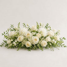 Load image into Gallery viewer, Made-to-Order Wedding Backdrop with Drapery, Floral Arch, Aisle Flowers, Altar Decor [Soft Neutral Garden Veil Collection]
