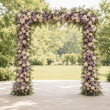 Load image into Gallery viewer, Made-to-Order Wedding Backdrop with Drapery, Floral Arch, Aisle Flowers and Altar Decor [Amethyst Garden Veil Collection]
