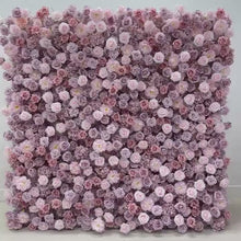 Load and play video in Gallery viewer, Lilac Rose Roll Up Flower Wall Backdrop, Cloth Fabric Wedding Decor | 50% Return Refund Option
