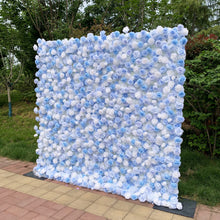 Load image into Gallery viewer, New Design! 30% OFF! Cinderella Blue 5D Flower Wall On Cloth Fabric Wedding Party Photo Backdrop Top Quality  Quick Assemble 8826

