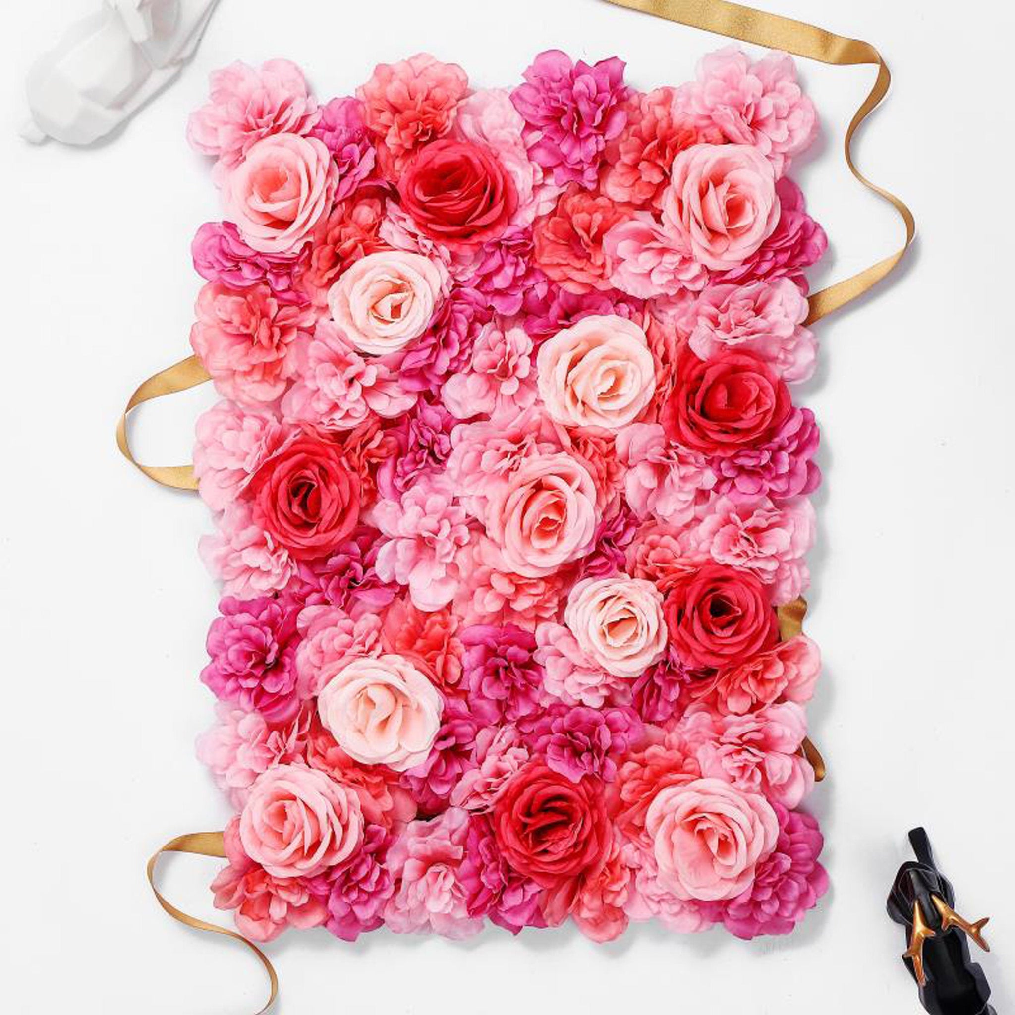HONGMEIHUI Artificial Flower Wall Panel 3D Rose Wall Backdrop Flloral Wall  Pared de Flores Artificiales para Decoracion Pink Flower Wall Panels Decor  for Home Weding Party Decoration(Red): Buy Online at Best Price