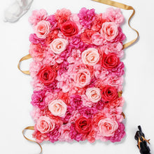 Load image into Gallery viewer, Pink Lover Flower Wall 3D Artificial Flower Panel Home Shop Party Holiday Wall Decor Photo Backdrop Setting Floral Wall Arrangement
