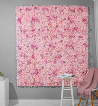 Load image into Gallery viewer, Candy Pink Flower Wall 3D Artificial Flower Panel Home Shop Party Holiday Wall Decor Photography Background Backdrop Setting Floral Wall
