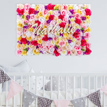 Load image into Gallery viewer, Size 28&quot;x40&quot; Flower Wall Home Decor w/Name Sign Crib Flower Wall Baby Girl Nursery Wall Art Floral Nursery Decor
