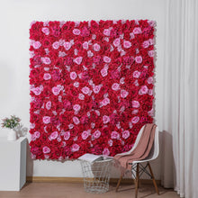 Load image into Gallery viewer, Hot Pink Flower Wall 3D Artificial Flower Panel Home Shop Party Holiday Wall Decor Photography Background Backdrop Setting Floral Wall
