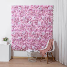Load image into Gallery viewer, Dusty Rose Flower Wall 3D Artificial Flower Panel Home Shop Party Holiday Wall Decor Photography Background Backdrop Setting Floral Wall
